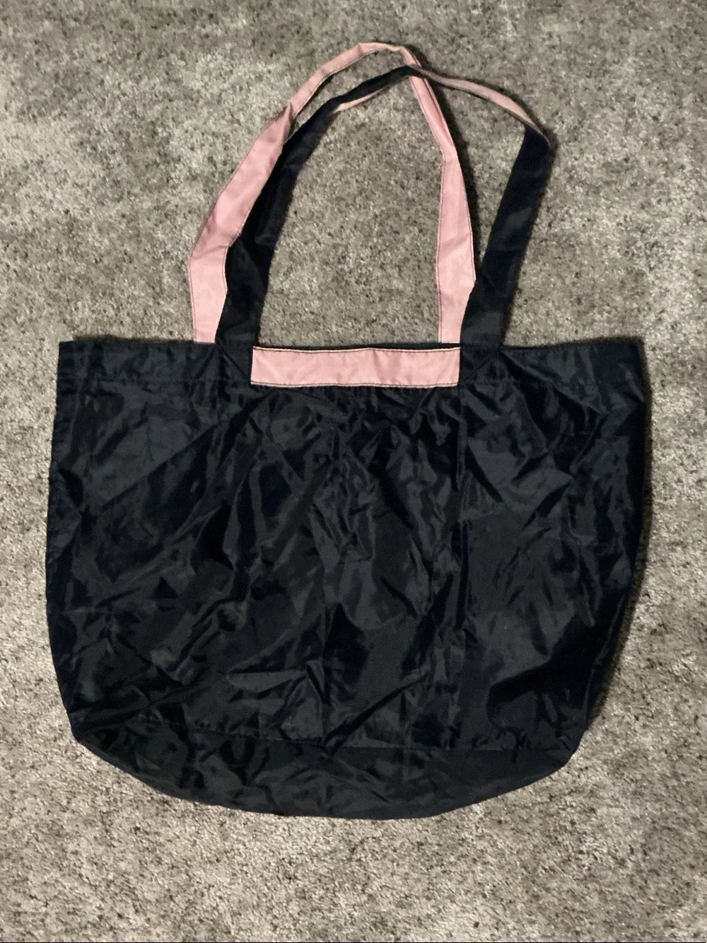 PINK Victoria's Secret Navy Tote with Pink Accents - MISS PINK AMERICA Graphic